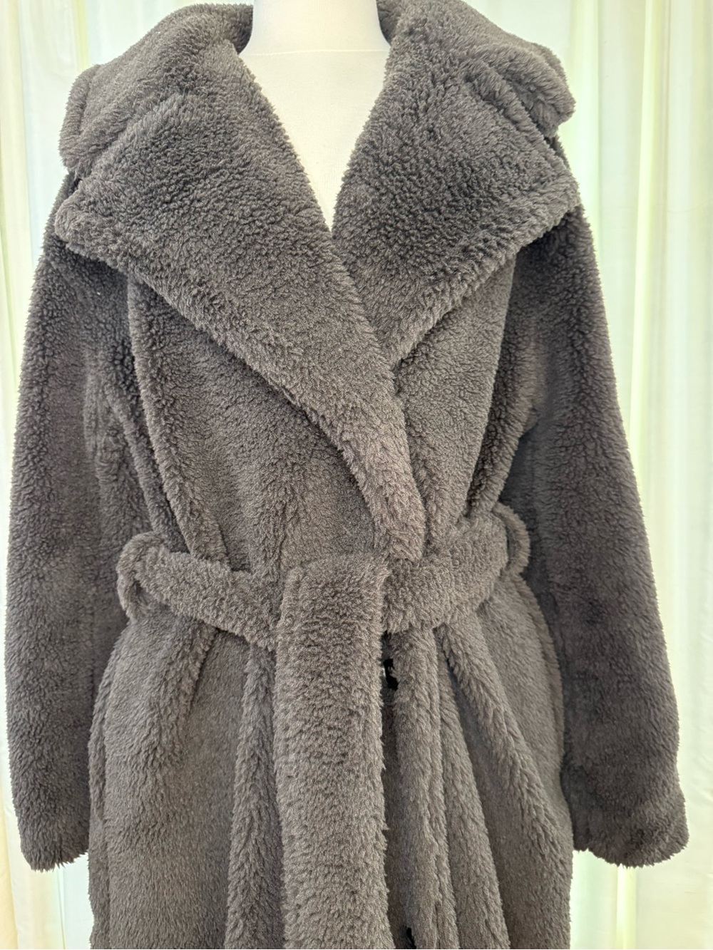 Gap Brown Sherpa Long Coat- Medium - Picture 9 of 11